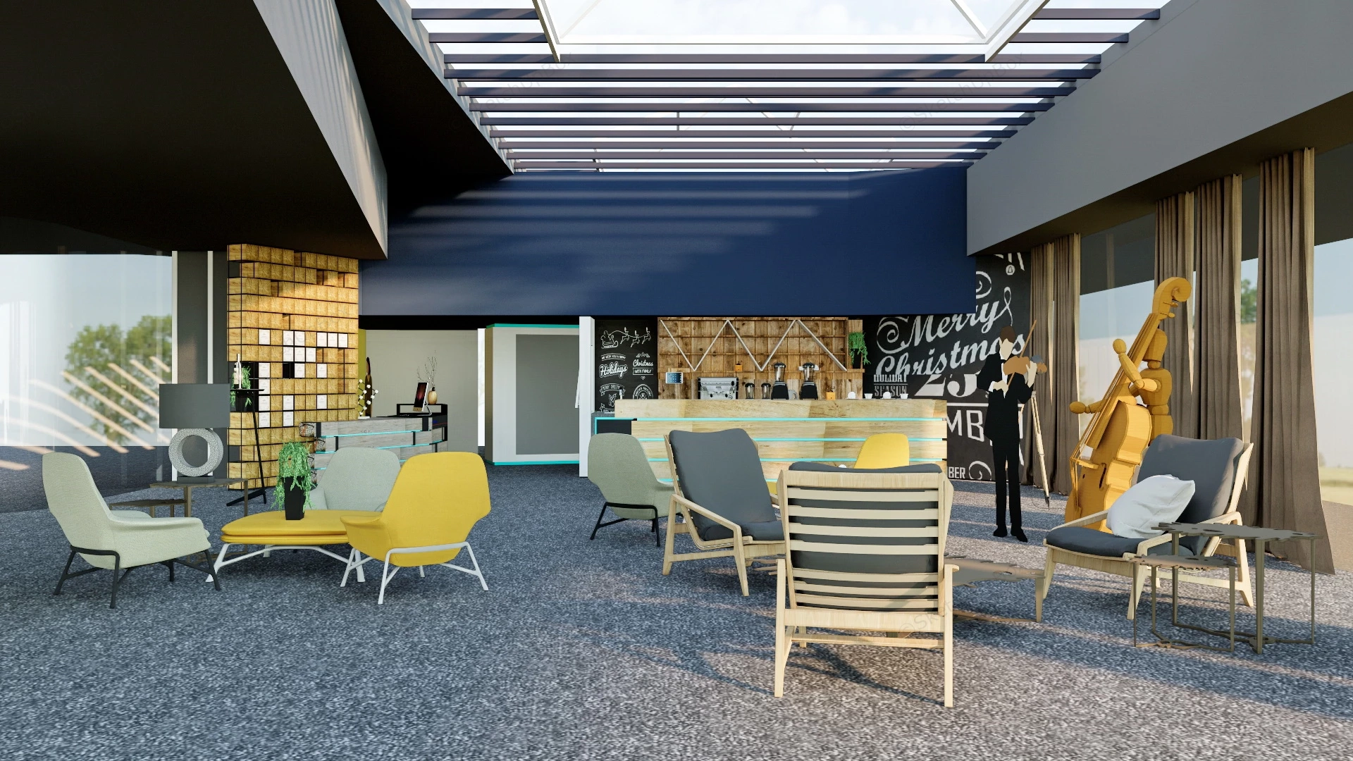 Music Coffee Bar sketchup model preview - SketchupBox