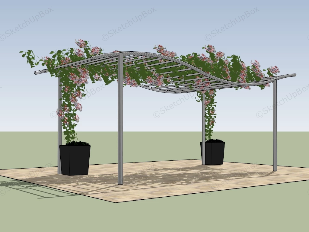 Climbing Rose Pergola sketchup model preview - SketchupBox