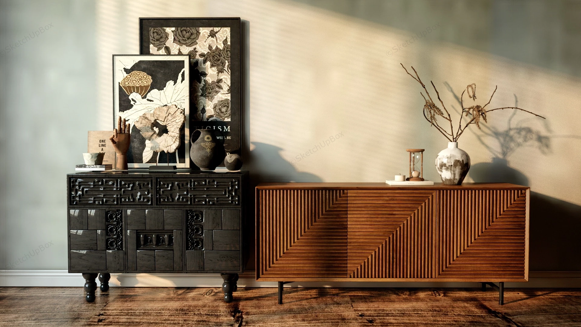 Decorative Accent Cabinets sketchup model preview - SketchupBox