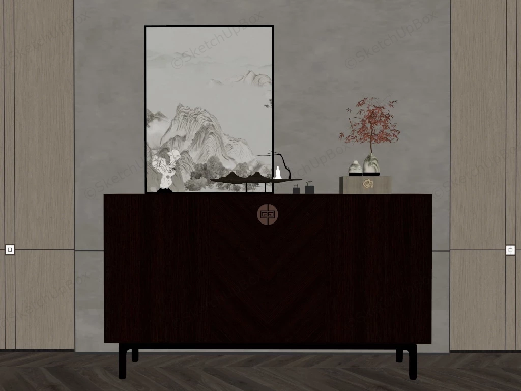 Entryway Accent Cabinet sketchup model preview - SketchupBox