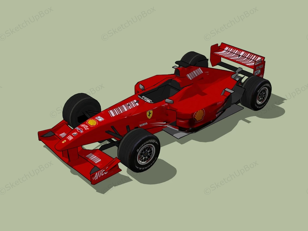 Ferrari F1 Racing Car sketchup model preview - SketchupBox