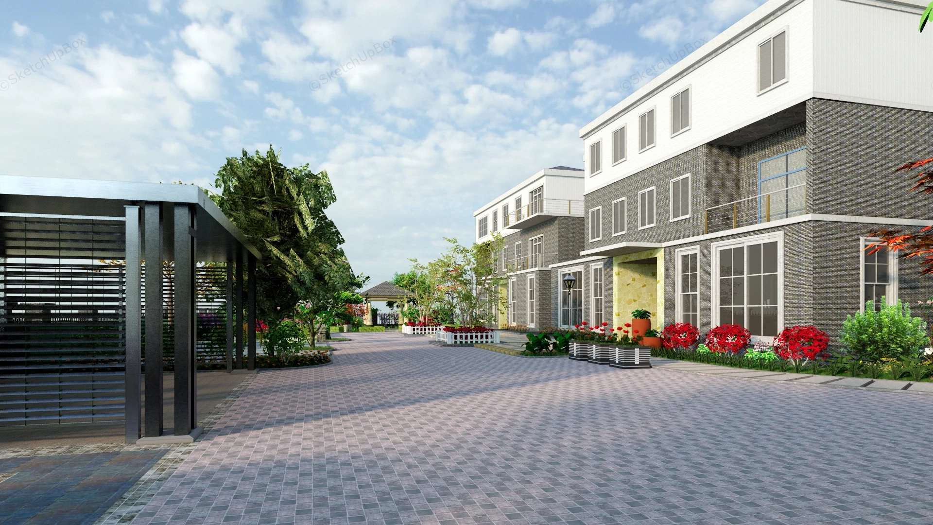 Two Homes On One Lot sketchup model preview - SketchupBox