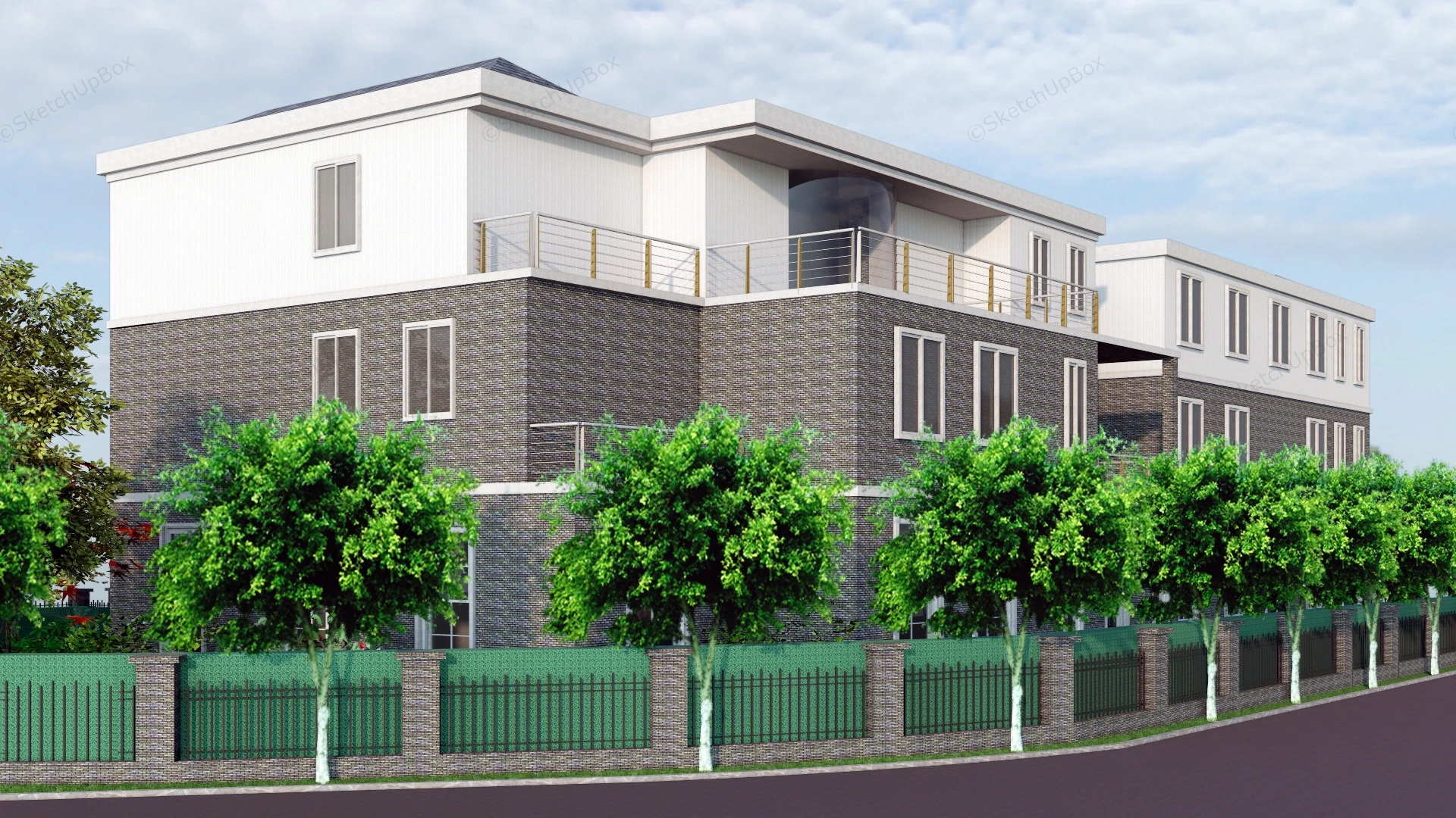 Two Homes On One Lot sketchup model preview - SketchupBox
