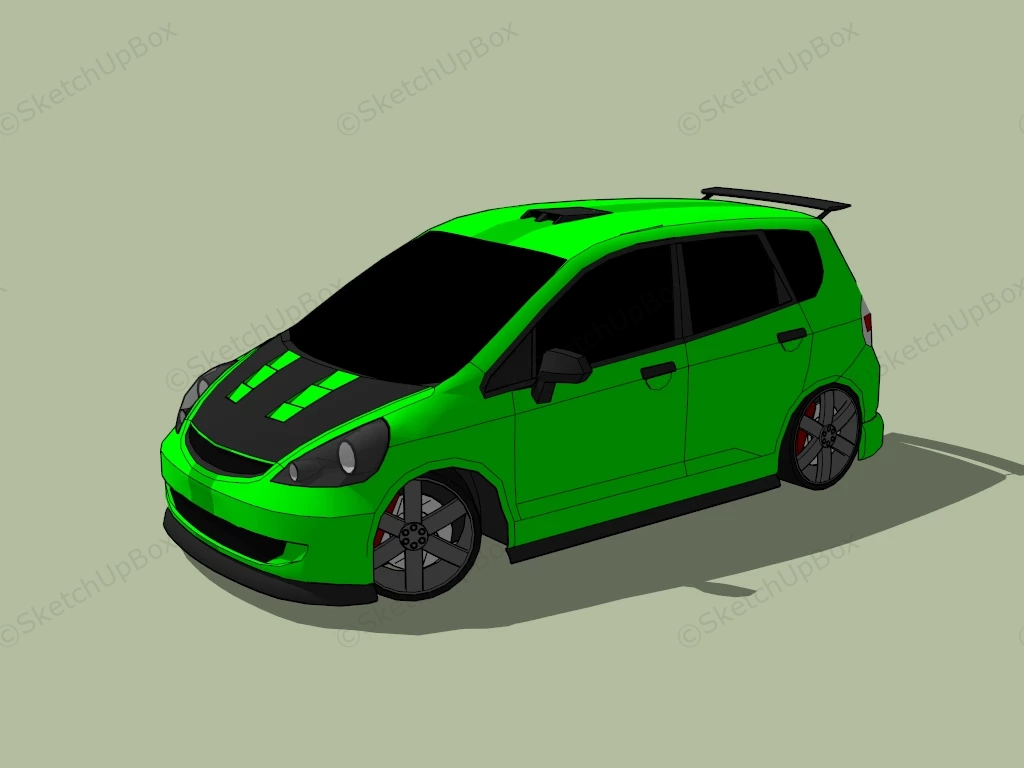 Honda Fit sketchup model preview - SketchupBox