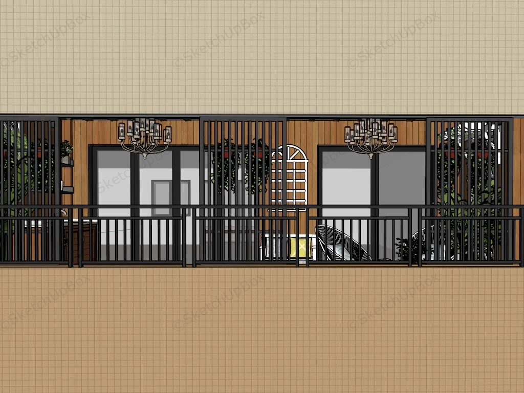 Balcony Garden Design sketchup model preview - SketchupBox