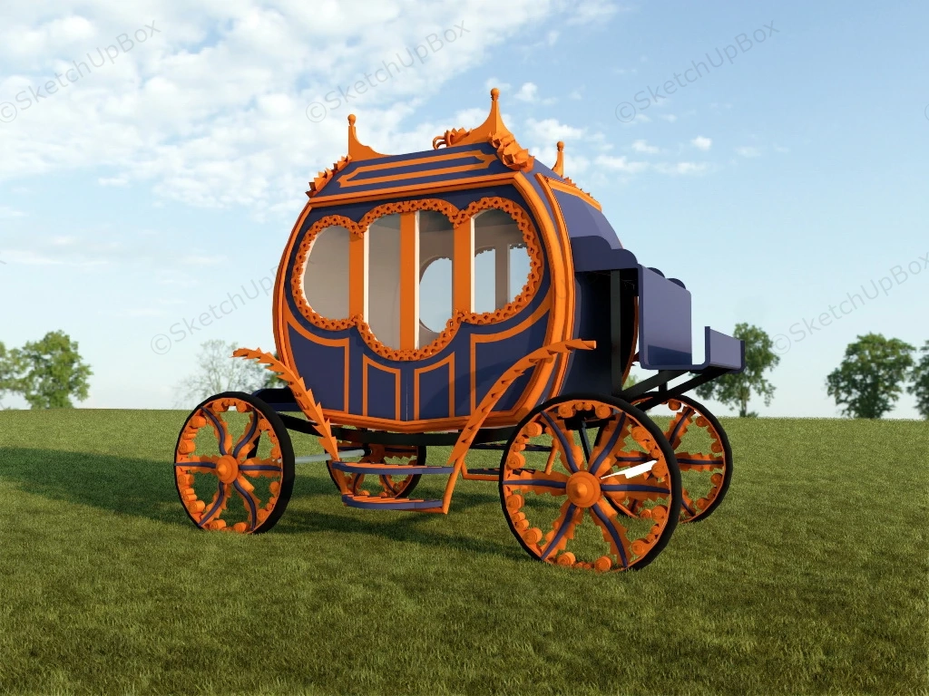 Royal Horse Carriage sketchup model preview - SketchupBox