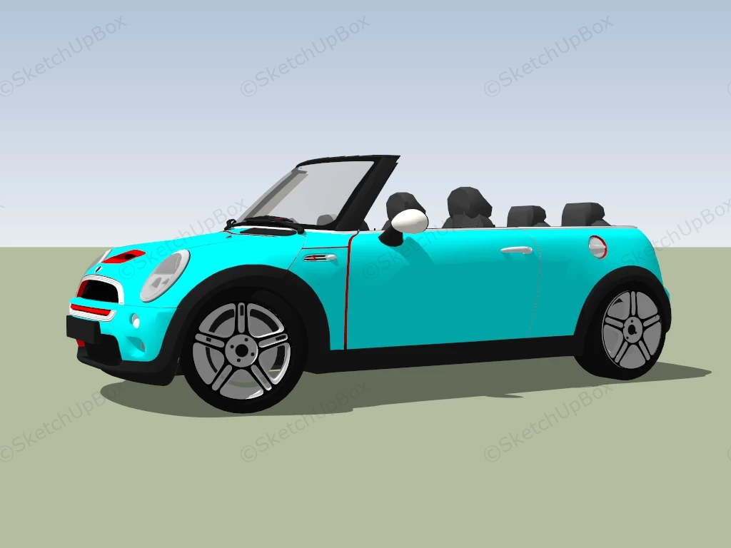 2006 Mini Cooper S Convertible sketchup model preview - SketchupBox