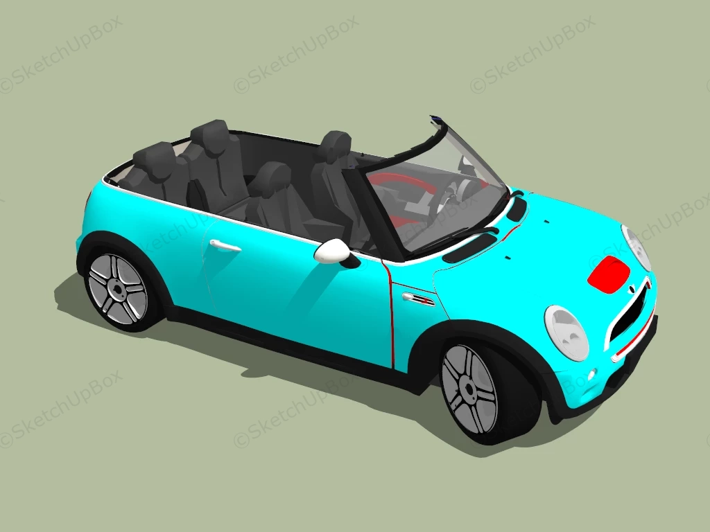 2006 Mini Cooper S Convertible sketchup model preview - SketchupBox