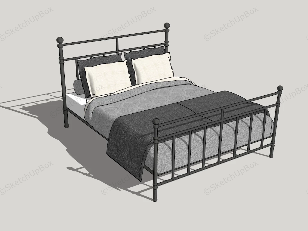 Industrial Pipe Bed sketchup model preview - SketchupBox
