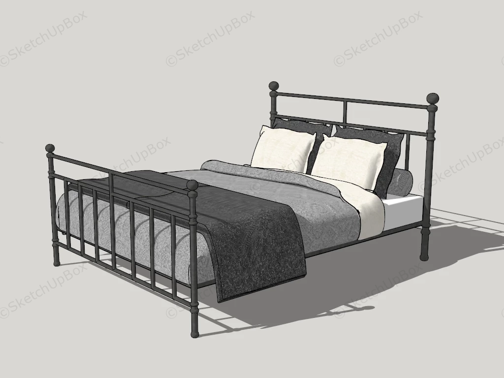 Industrial Pipe Bed sketchup model preview - SketchupBox