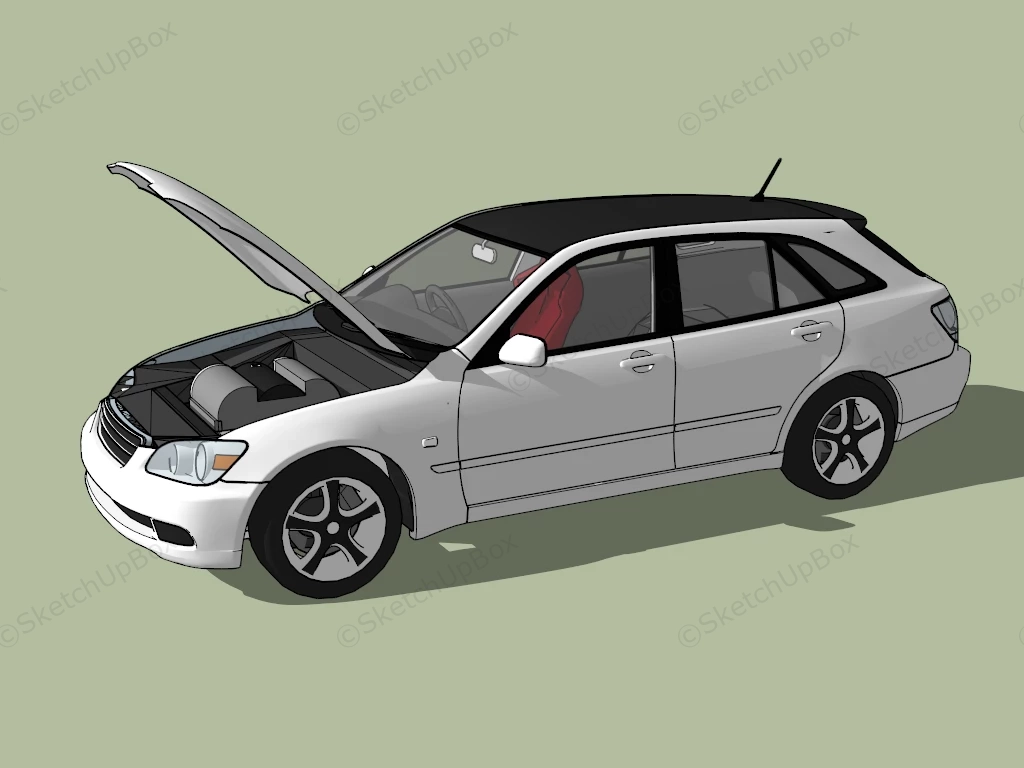 Toyota Wagon Car sketchup model preview - SketchupBox