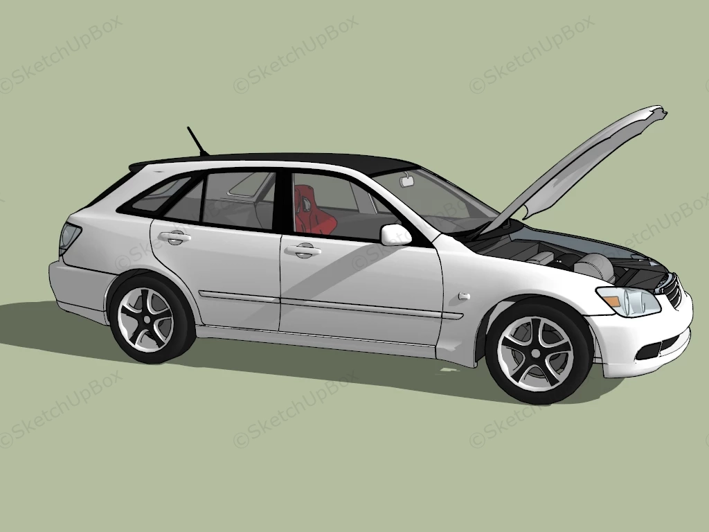Toyota Wagon Car sketchup model preview - SketchupBox