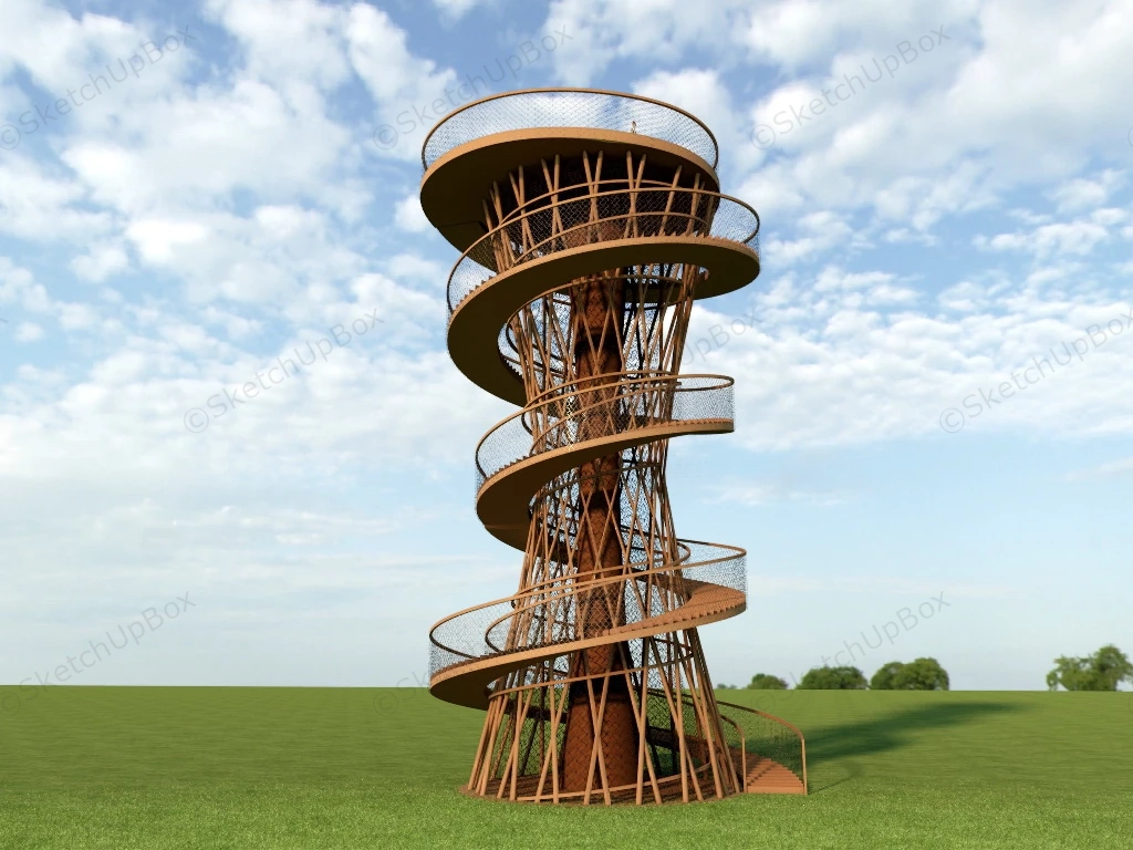 Spiral Observatory Tower sketchup model preview - SketchupBox