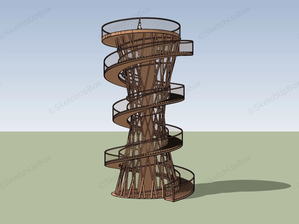 Spiral Observatory Tower sketchup model preview - SketchupBox