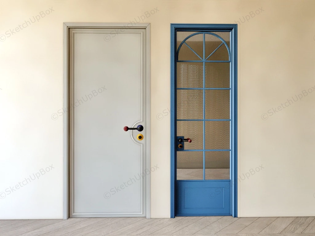 Modern Contemporary Interior Doors sketchup model preview - SketchupBox