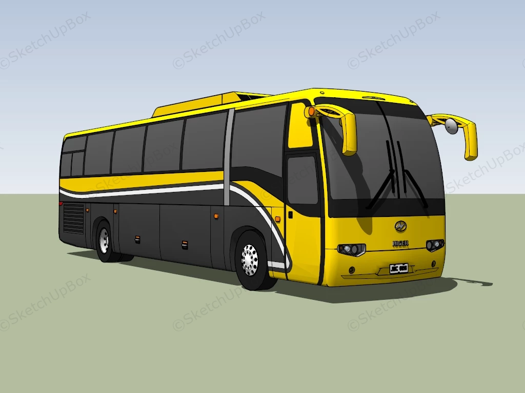 Higer Luxury Coach Bus sketchup model preview - SketchupBox