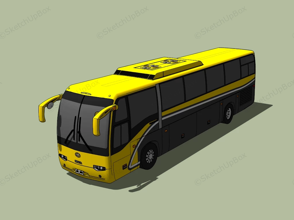 Higer Luxury Coach Bus sketchup model preview - SketchupBox