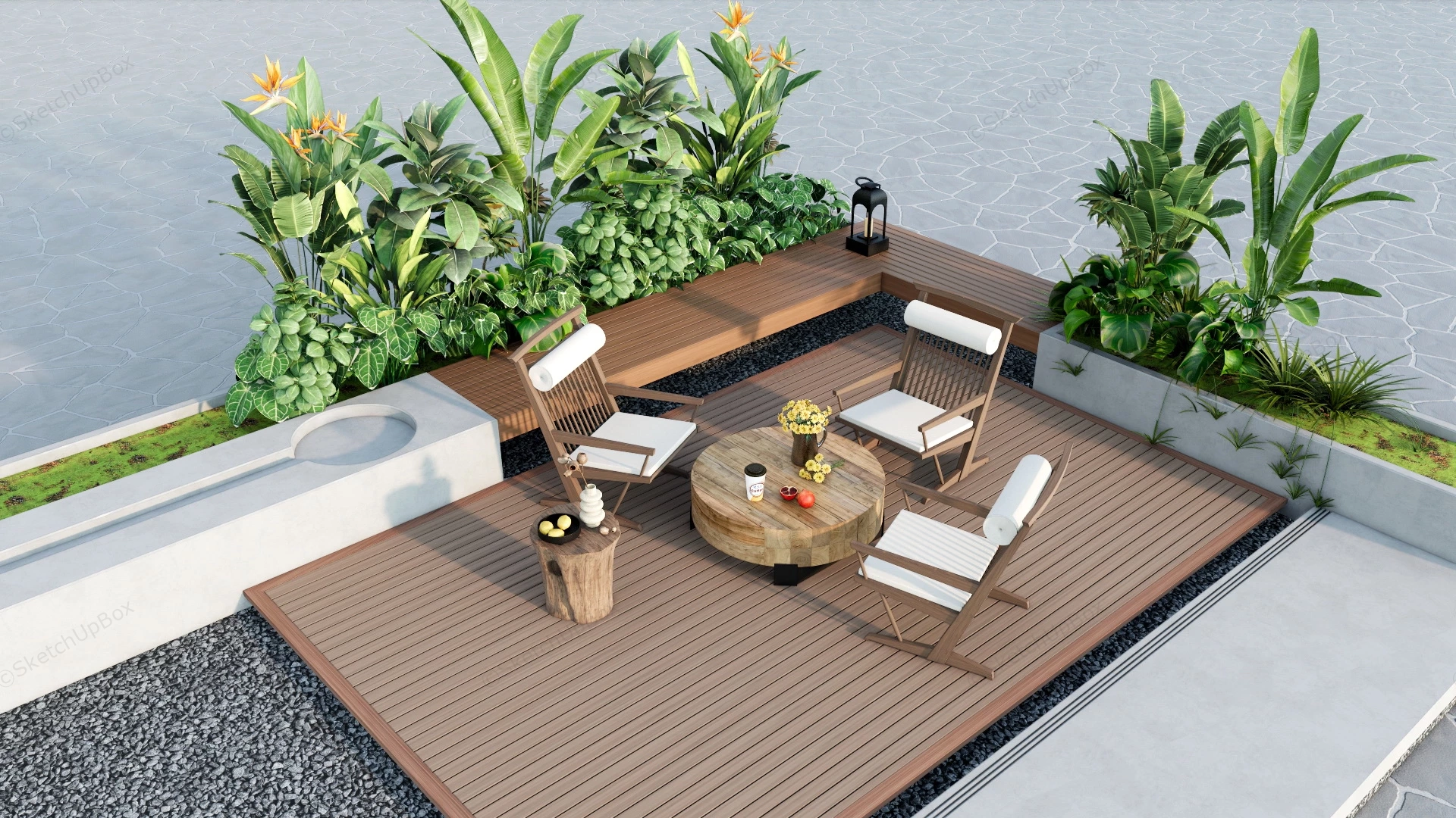 Small Patio Ideas sketchup model preview - SketchupBox