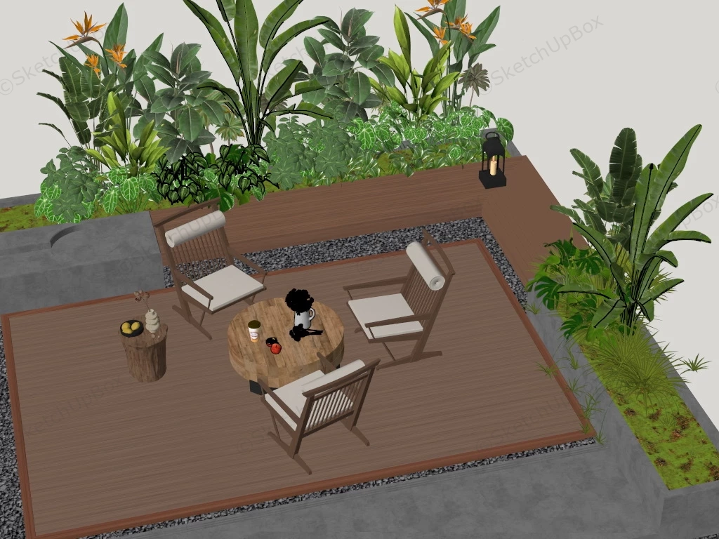 Small Patio Ideas sketchup model preview - SketchupBox