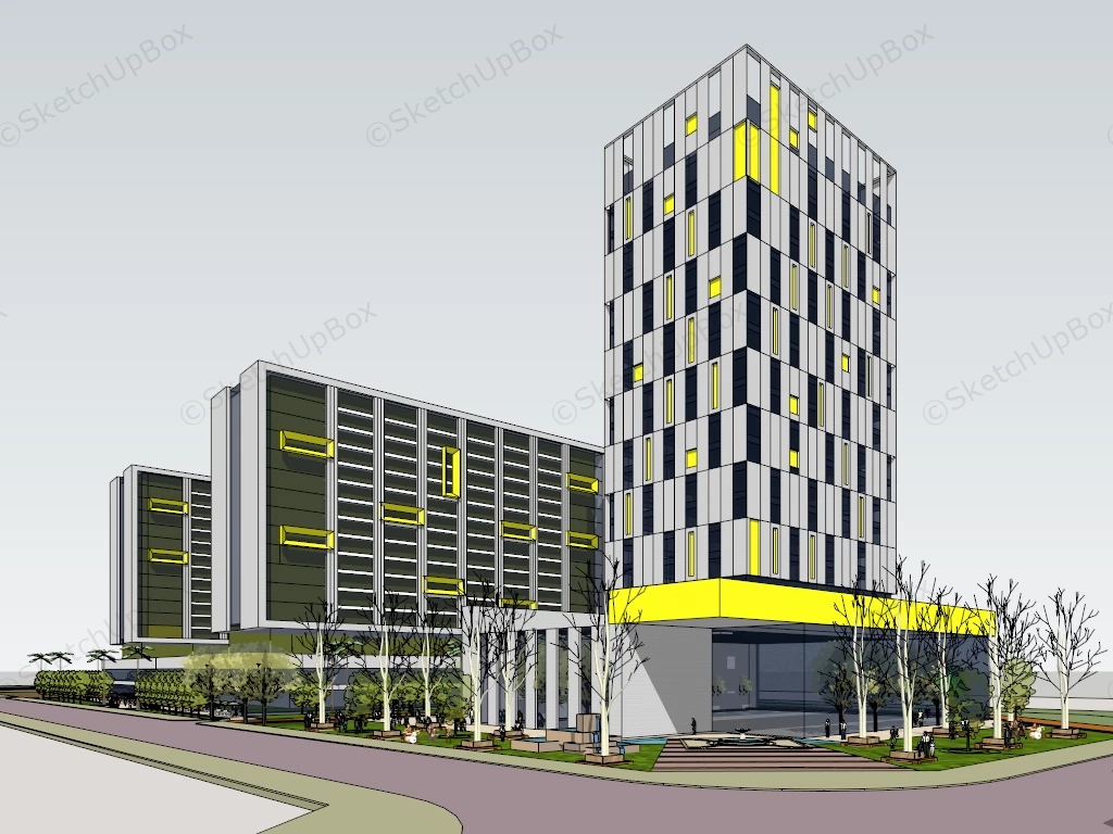 City Office Buildings sketchup model preview - SketchupBox