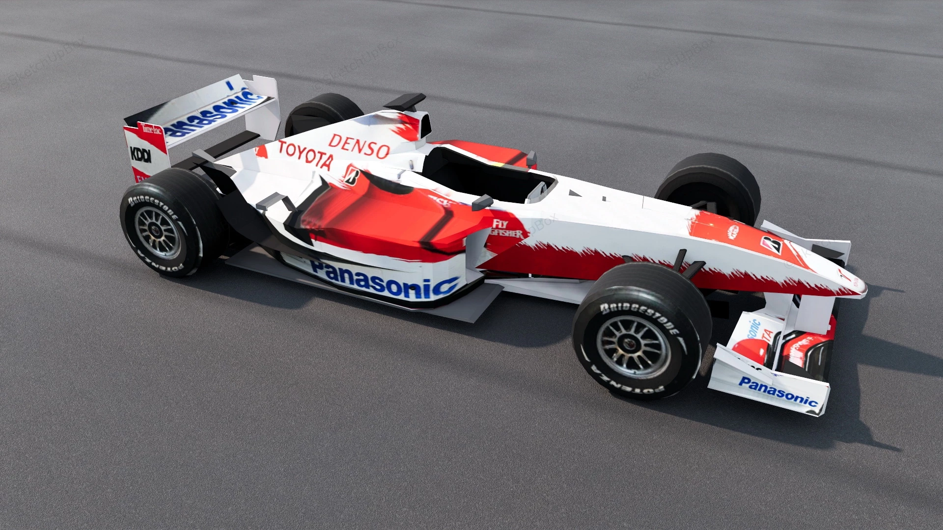 Toyota TF107 sketchup model preview - SketchupBox