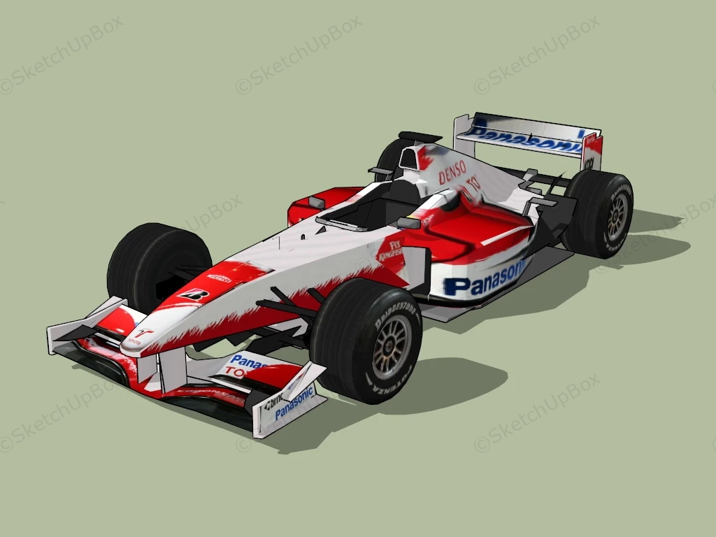 Toyota TF107 sketchup model preview - SketchupBox