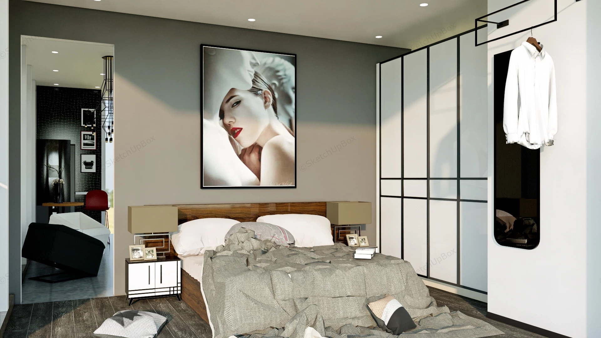 Mature Woman Bedroom sketchup model preview - SketchupBox