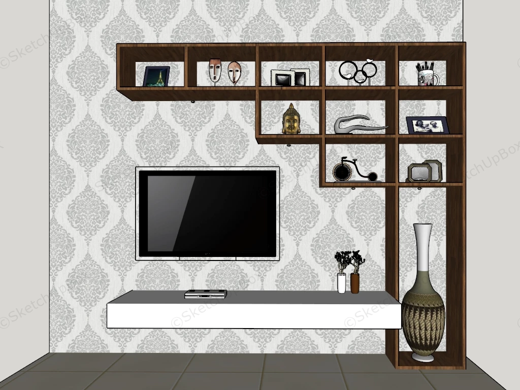 Wall Units For Tv And Storage sketchup model preview - SketchupBox