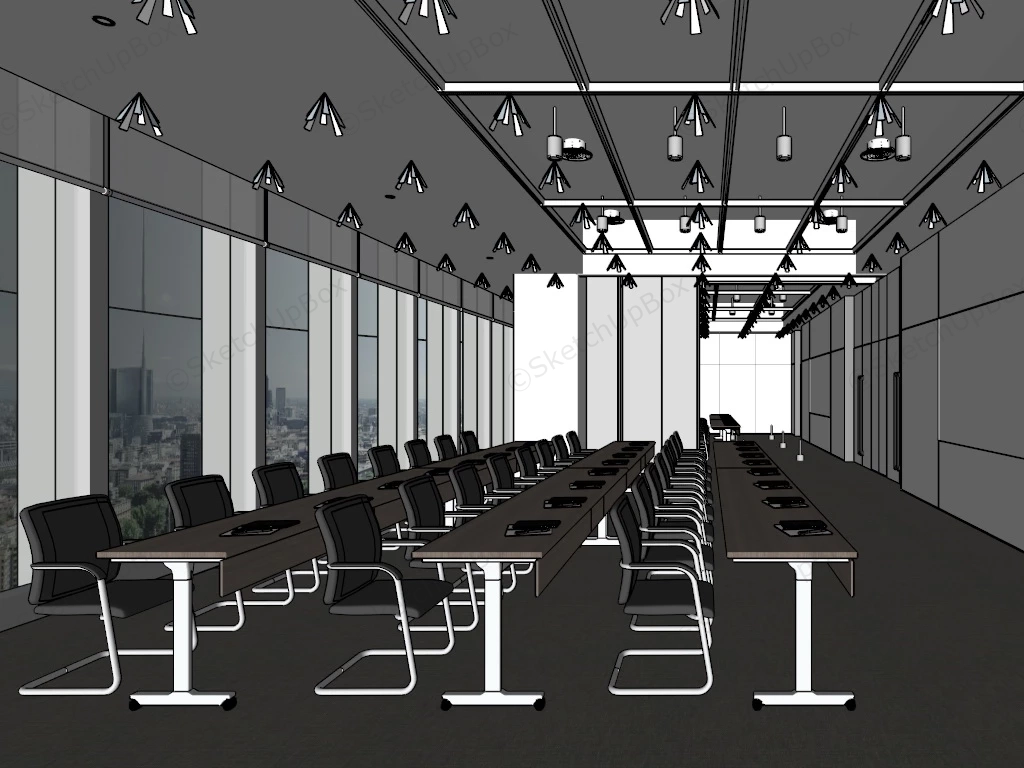 Conference Room Lecture Hall Design sketchup model preview - SketchupBox
