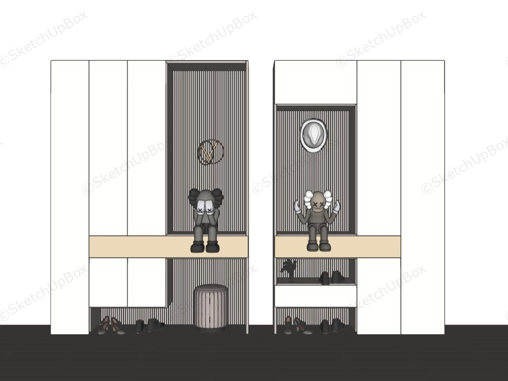 Entryway Storage Cabinets sketchup model preview - SketchupBox