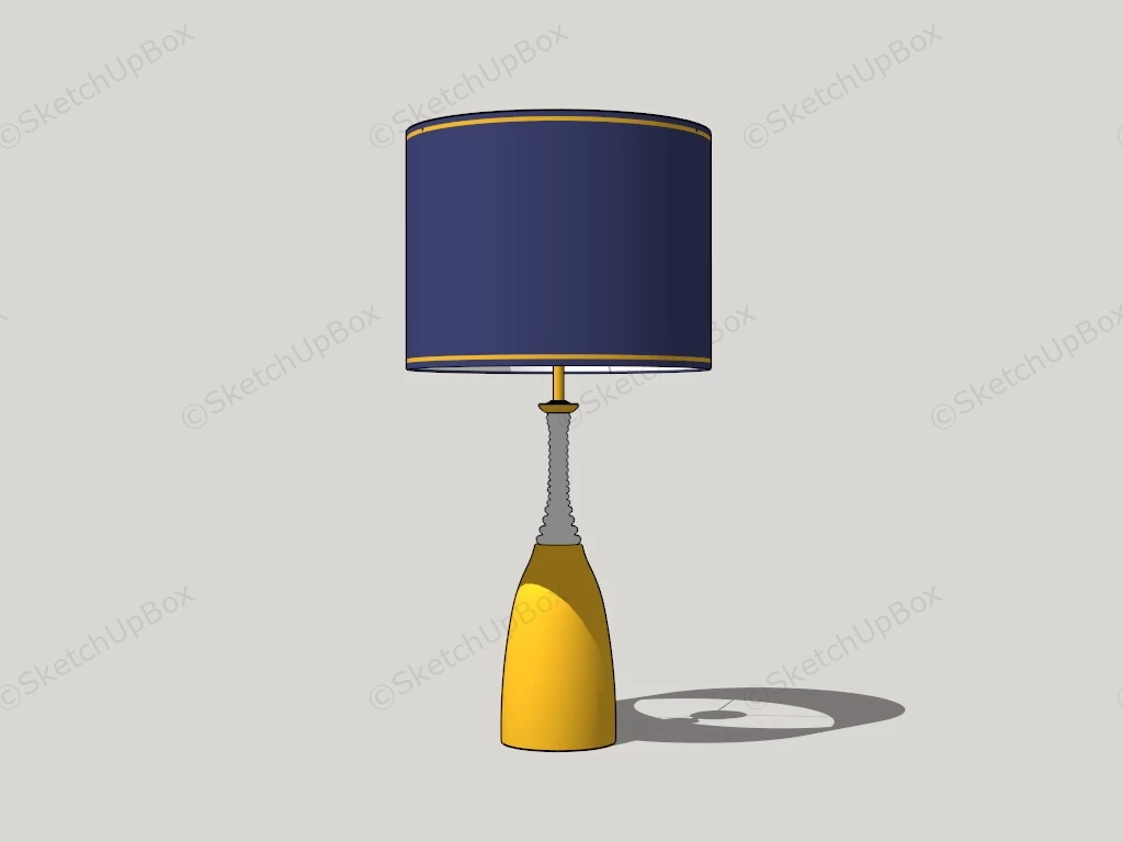 Bowling Pin Shape Table Lamp sketchup model preview - SketchupBox
