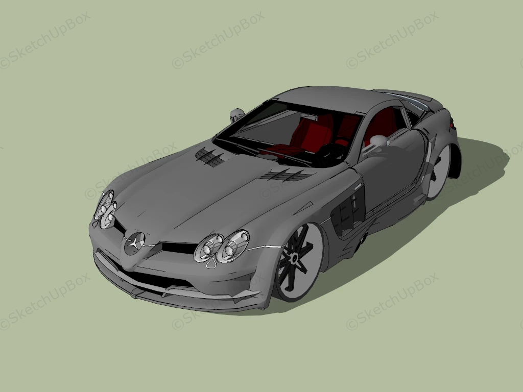 Mercedes Benz McLaren SLR 722 sketchup model preview - SketchupBox