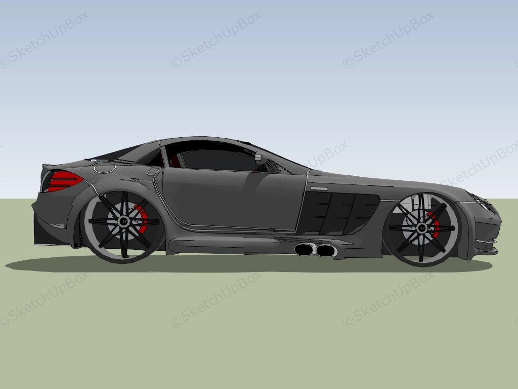 Mercedes Benz McLaren SLR 722 sketchup model preview - SketchupBox