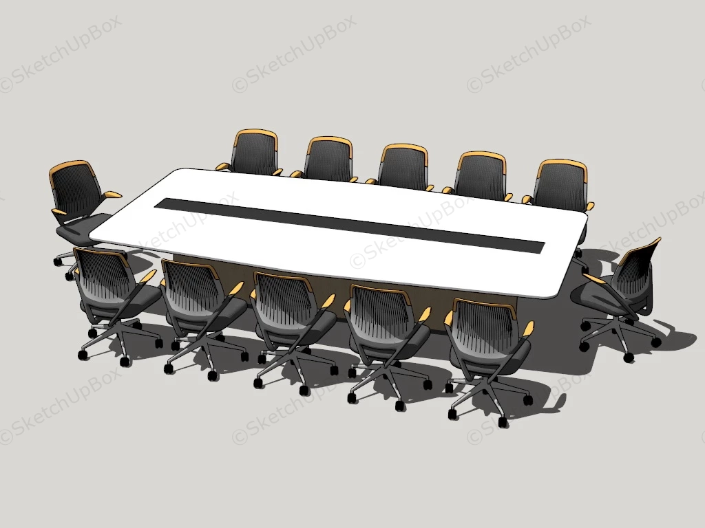 Modern Conference Room Furniture sketchup model preview - SketchupBox