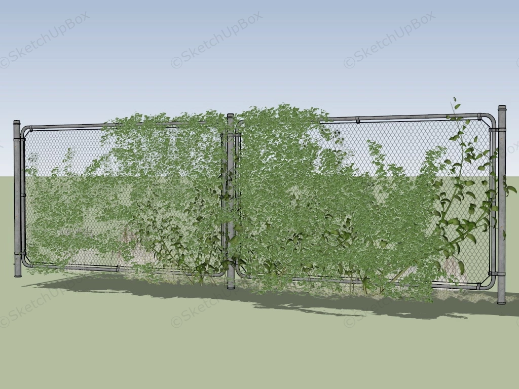 Steel And Vine Fence sketchup model preview - SketchupBox