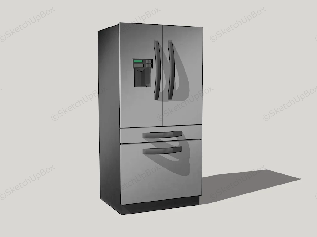 French Door Refrigerator sketchup model preview - SketchupBox