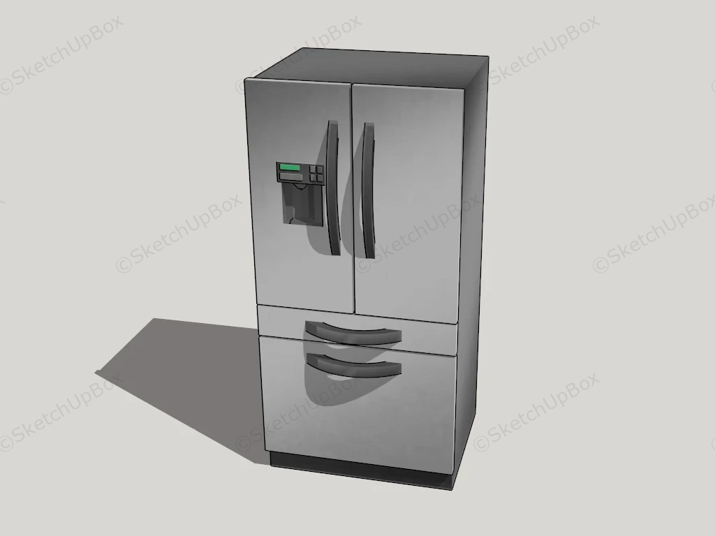 French Door Refrigerator sketchup model preview - SketchupBox