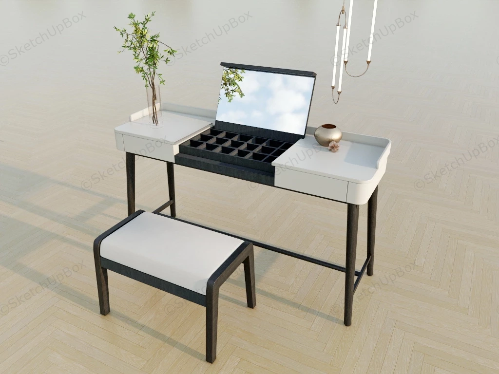 Modern Minimalist Dressing Table Set sketchup model preview - SketchupBox