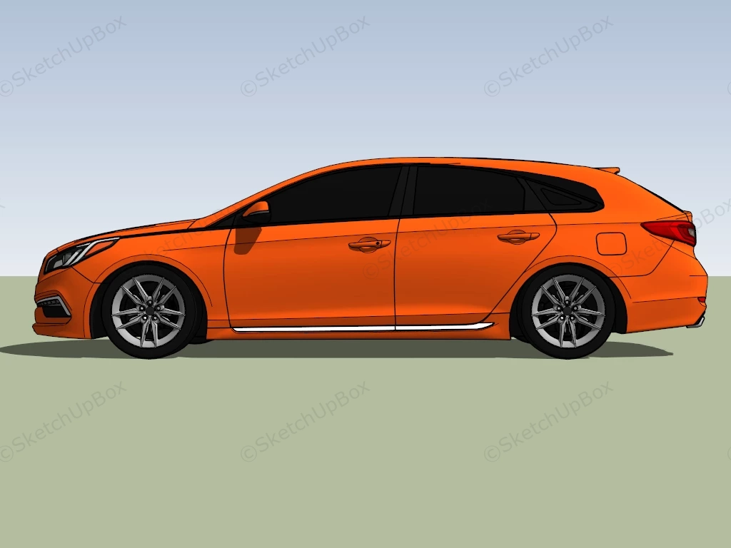 Hyundai Sonata 2.0 Turbo sketchup model preview - SketchupBox