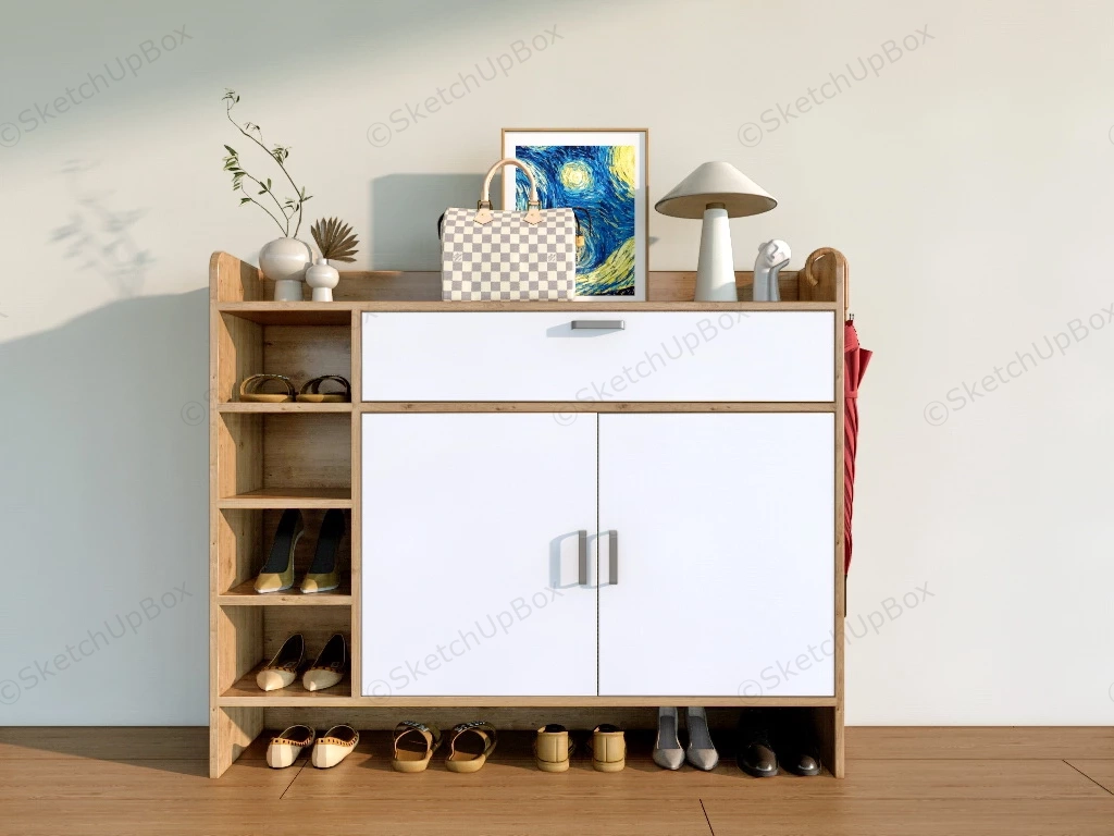 Entryway Shoe Storage Cabinet sketchup model preview - SketchupBox