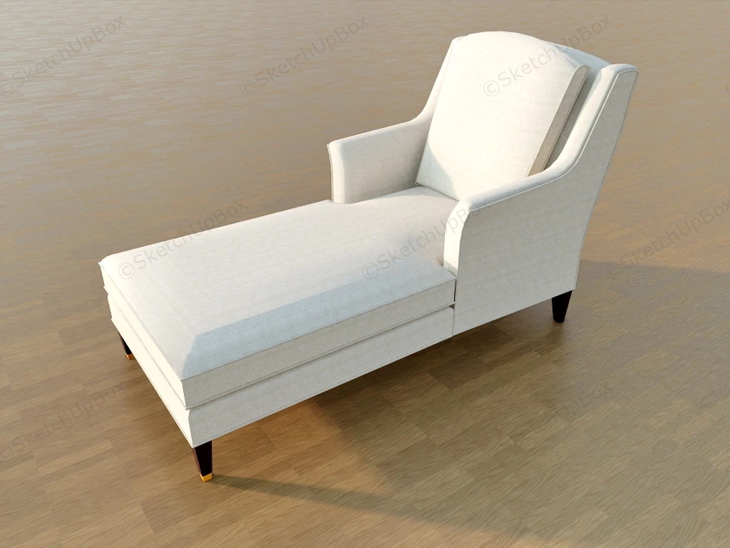 Two Arm Chaise Lounge sketchup model preview - SketchupBox