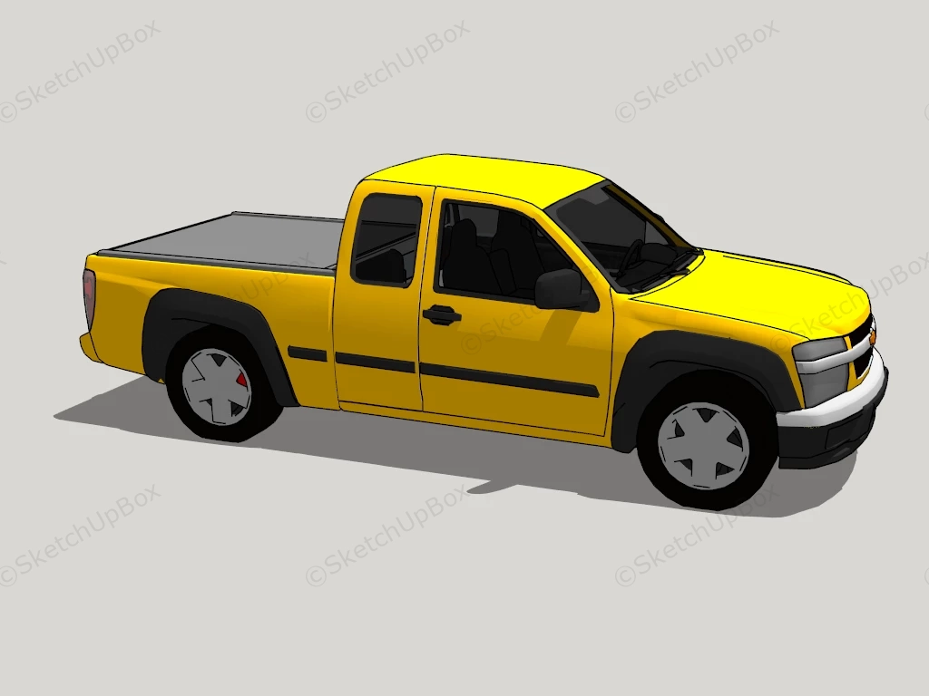 Yellow Chevrolet Pickup sketchup model preview - SketchupBox