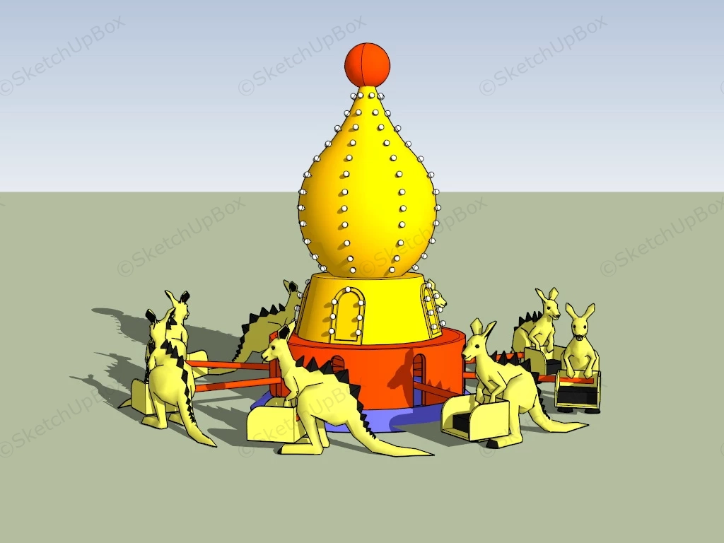 Kangaroo Jumping Ride sketchup model preview - SketchupBox