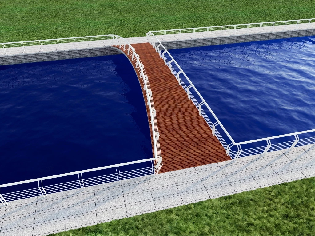 Pedestrian Foot Bridge sketchup model preview - SketchupBox