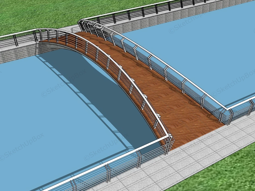 Pedestrian Foot Bridge sketchup model preview - SketchupBox