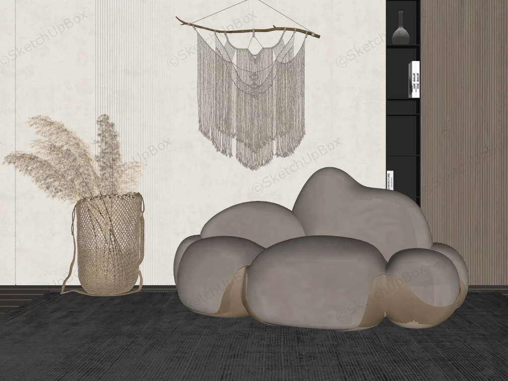 Modern Bean Bag Chair sketchup model preview - SketchupBox