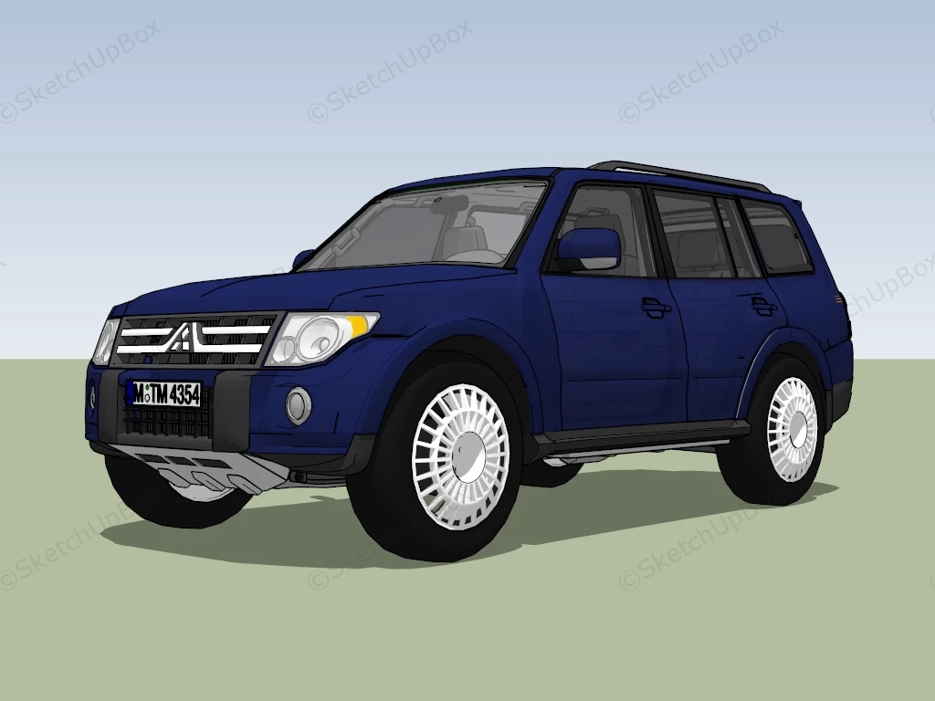 Mitsubishi Pajero sketchup model preview - SketchupBox