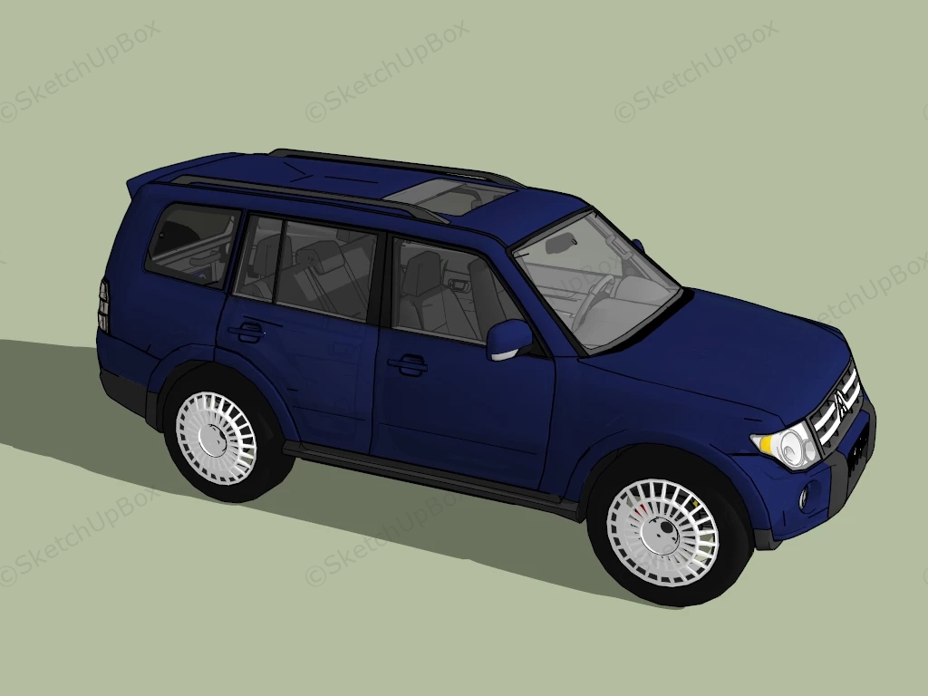 Mitsubishi Pajero sketchup model preview - SketchupBox