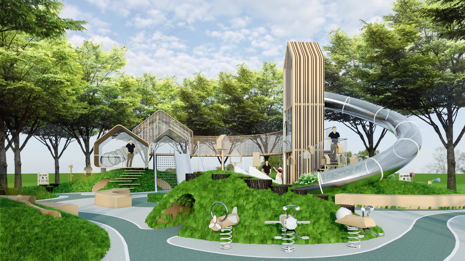 Community Playground sketchup model preview - SketchupBox