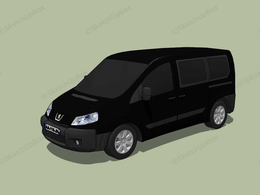 Citroen Jumpy sketchup model preview - SketchupBox